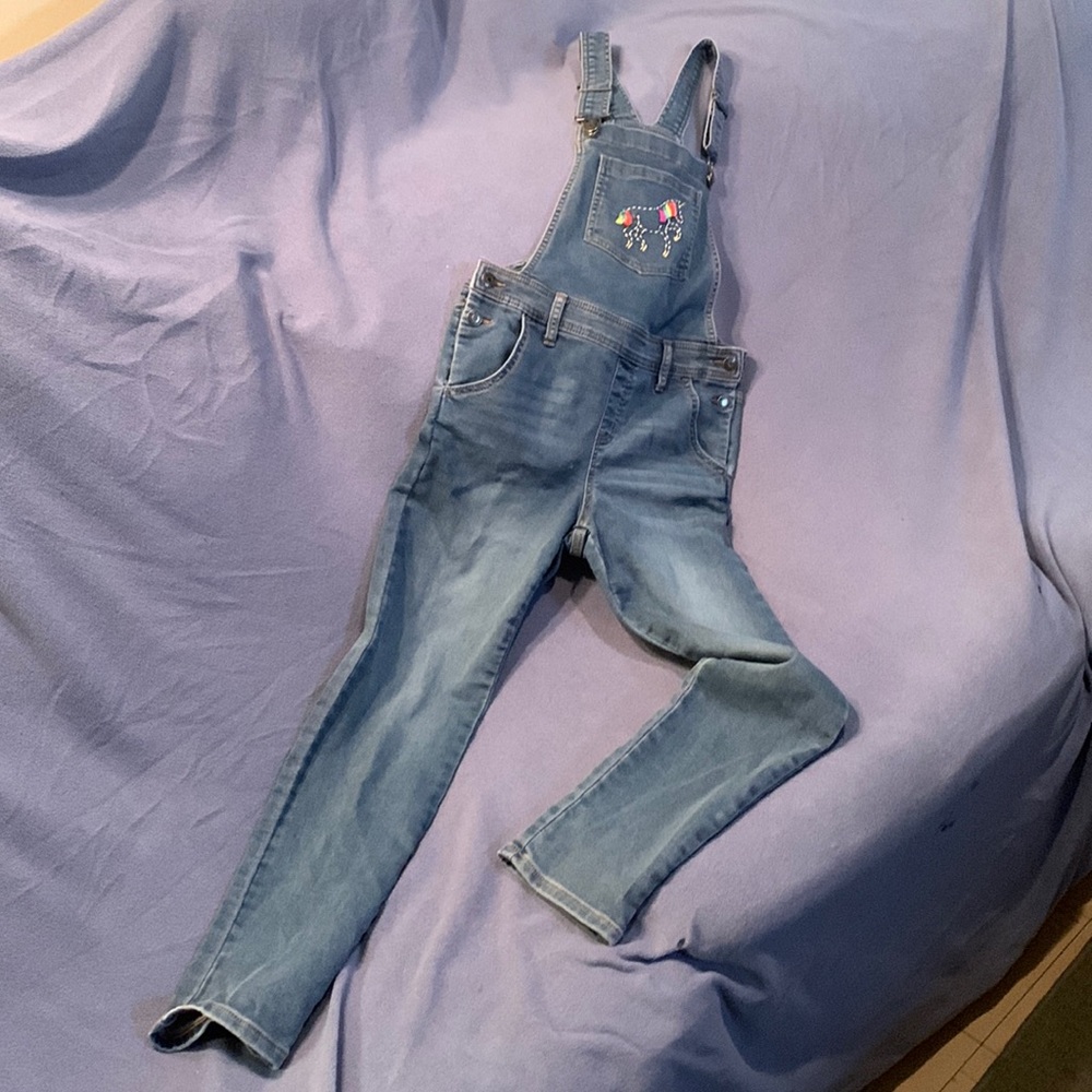 Denim overalls cat & jack size large